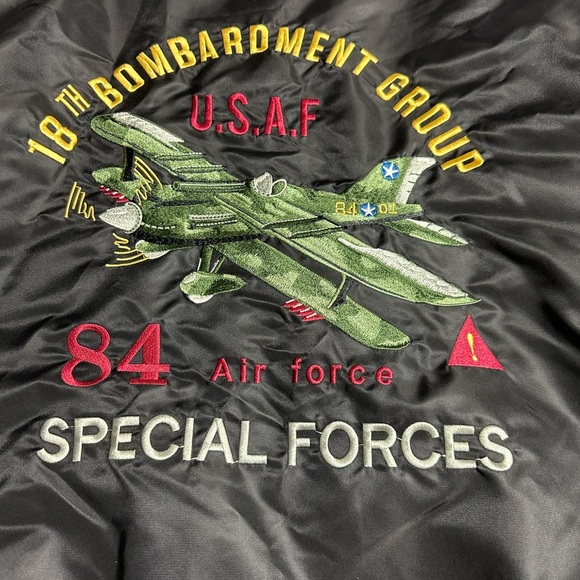 Military Industries by Unsocial MA-1 Special Forces Bomber Jacket Black Large - Picture 4 of 16